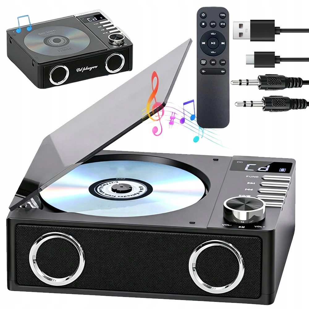 Głośnik Odtwarzacz CD Bluetooth/tf/usb/aux Przenośny Do Telefonu 4000MAH