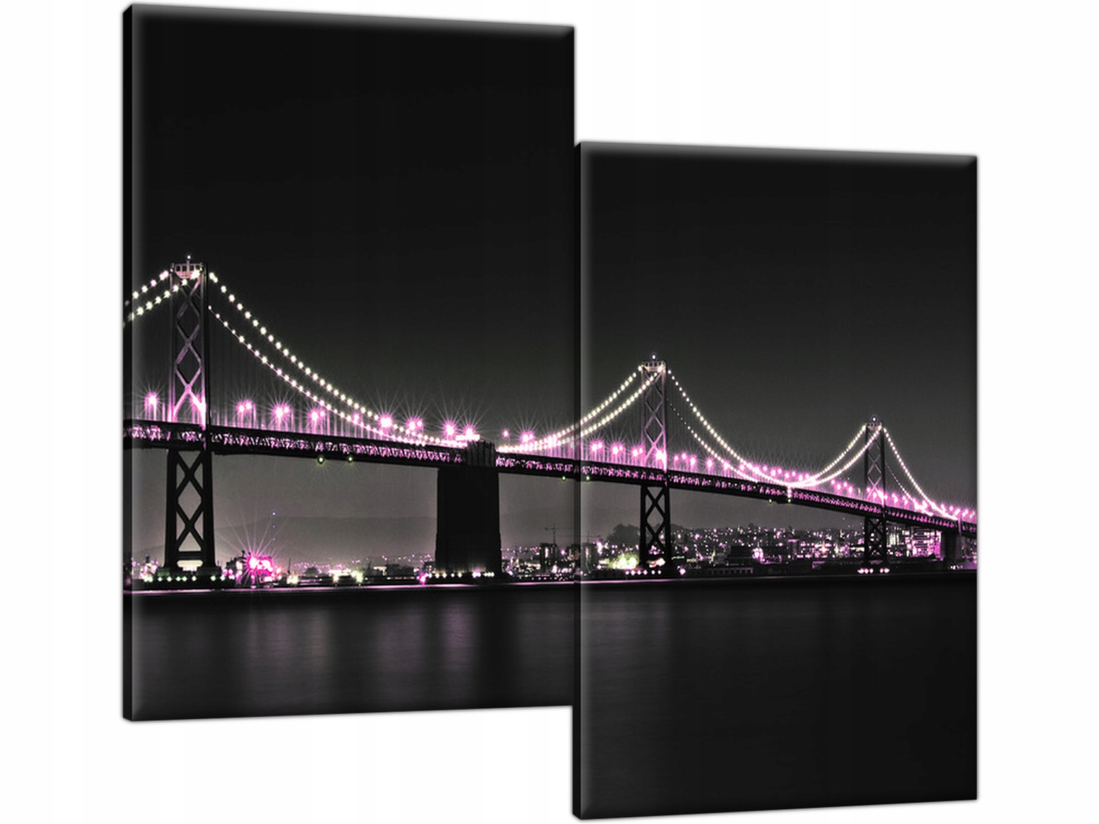 

Most San Francisco 80x70 Miasto Nocą Obraz 2 eleme