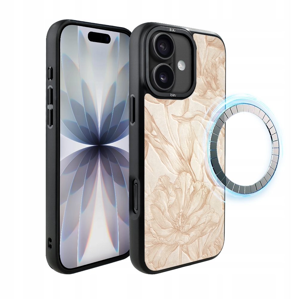 Pouzdro pro iPhone 17 Ibizu DropGuard Matt s MagSafe, botanický biskvit