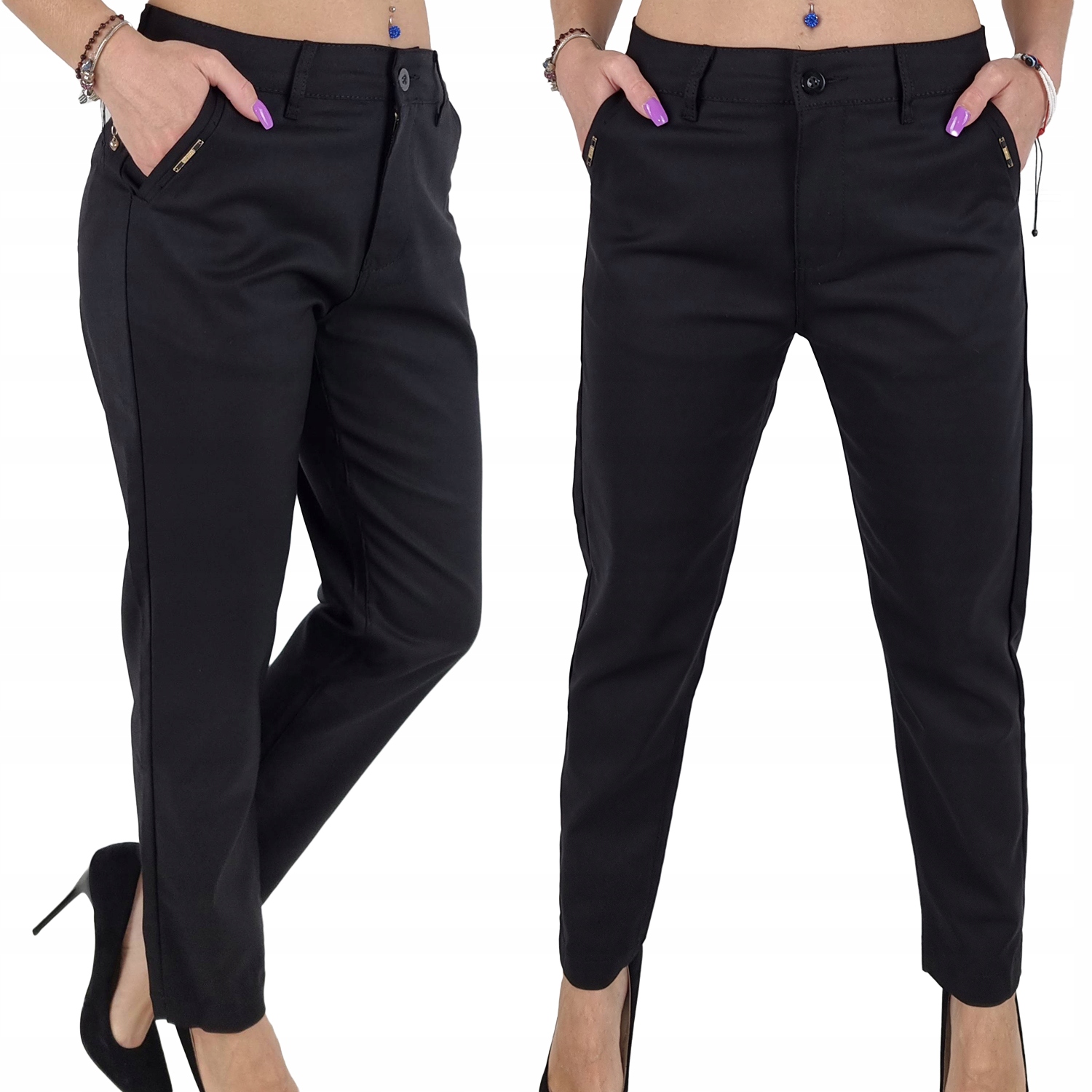 Spodnie Damskie Cygaretki 7/8 Duże Rozmiary 36-52