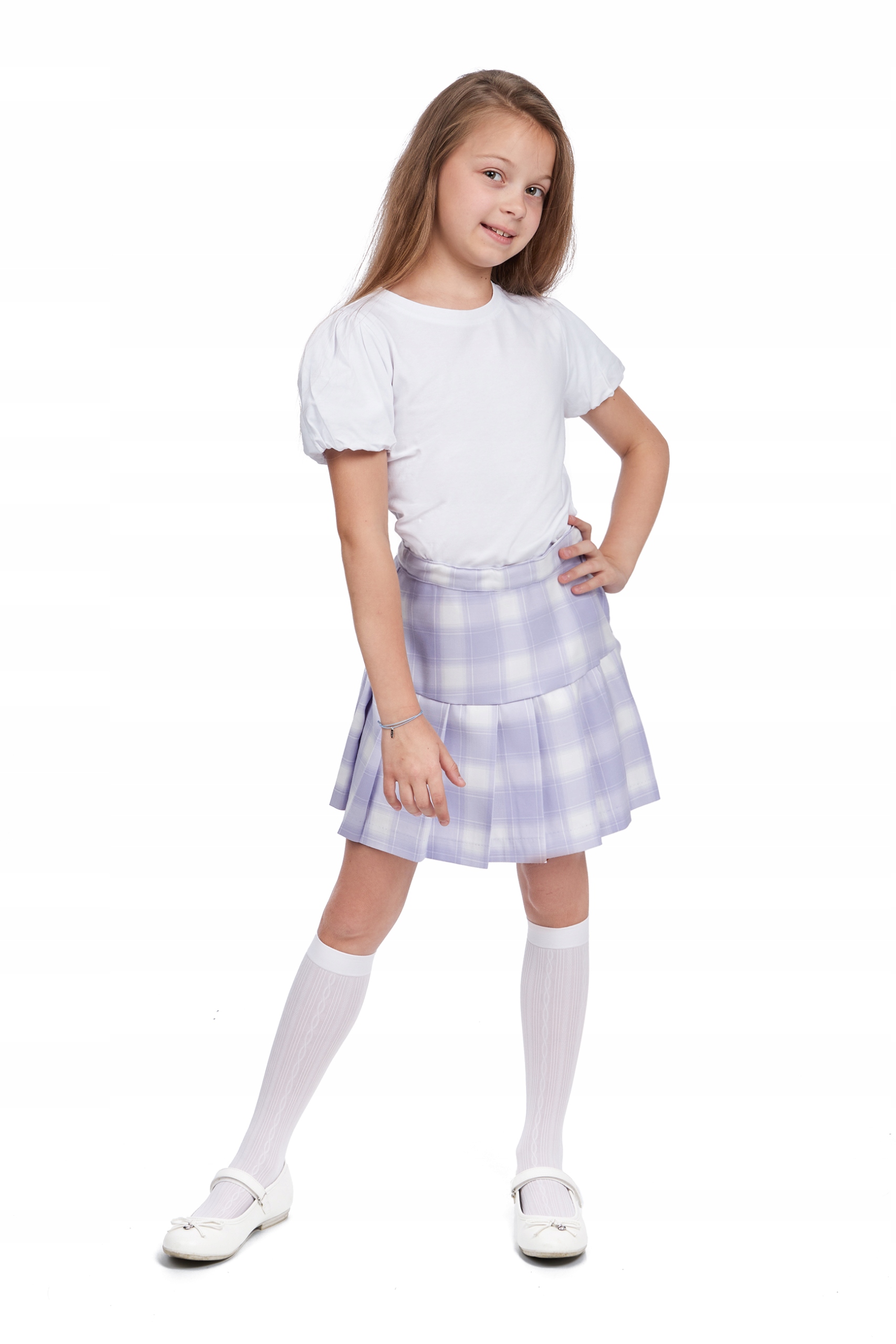 PODKOLANÓWKI DZIEWCZĘCE DZIECIĘCE BIAŁE WE WZORY Marka Inna marka