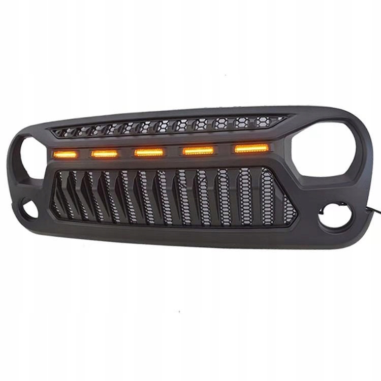 Grill Jeep Wrangler Jk 2007-2018 atrapa Angry Eyes Amber Led