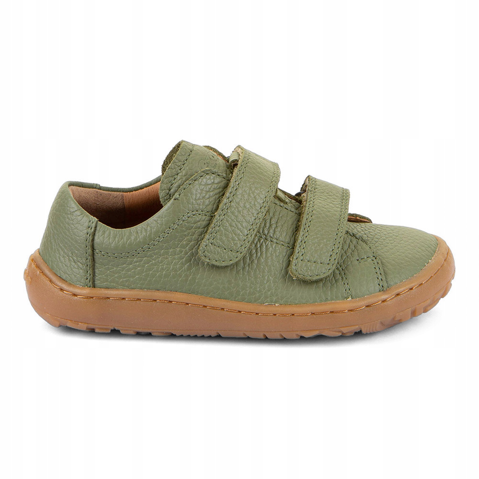 Buty barefoot skórzane dziecięce przejściowe na rzepy Froddo Baze Olive 28