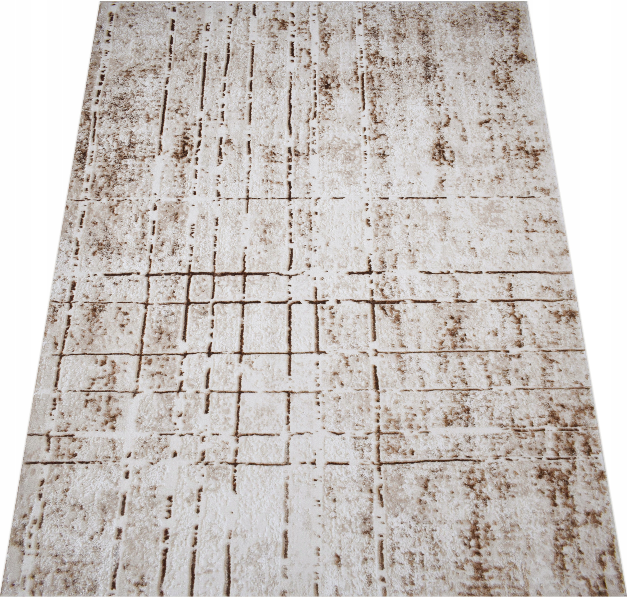 Koberec 135x190 Moderní Do Obývacího Pokoje Krémový Blesk