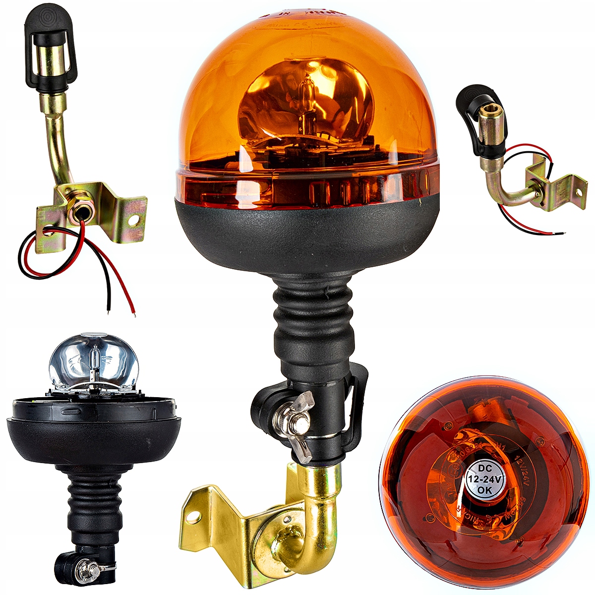 

Lampa ostrzegawcza kogut 12V z uchwyt obrotowy