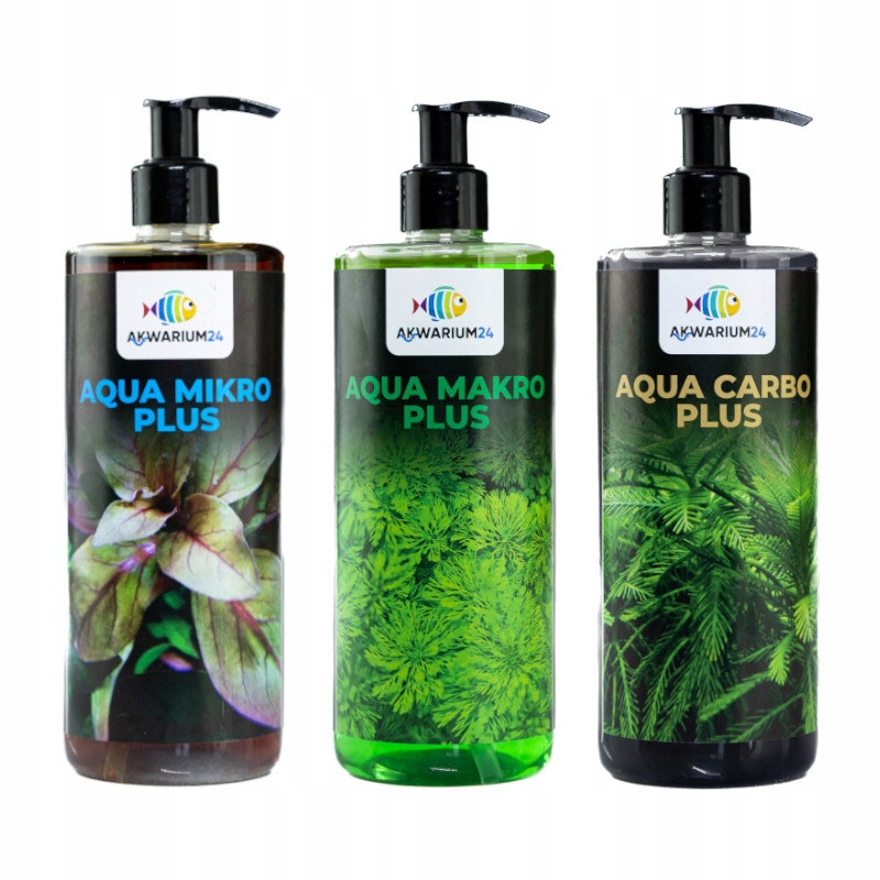 Levně Sada Hnojiv Pro Akvárium Mikro, Makro, Carbo Uhlí V Tekutině CO2 3x500ml