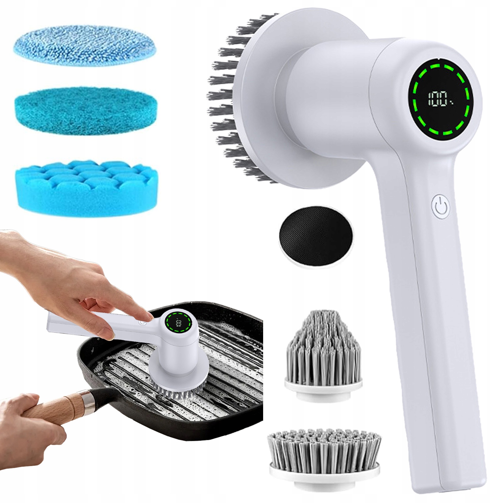 Levně Elektrický: Kartáč Pro Čištění Kuchyně A Koupelny, Rudých Povrchů