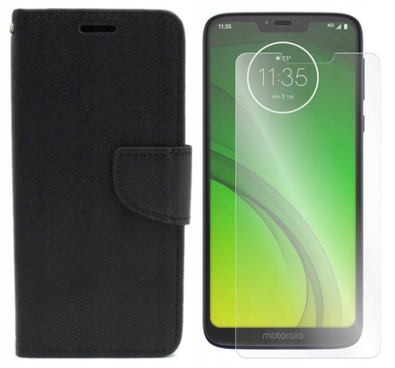 

Etui Fancy do Motorola Moto G7 Play czarne +szkło
