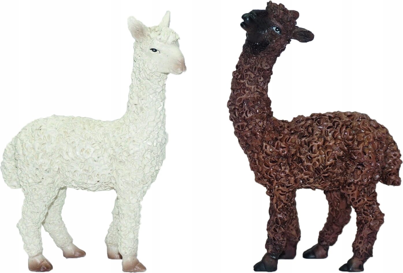 

2 alpaki do dekoracji- 9,5cm wys. do figur 9-12cm