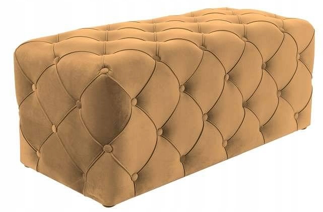 Pufa tapicerowana siedzisko AVIVA velvet curry