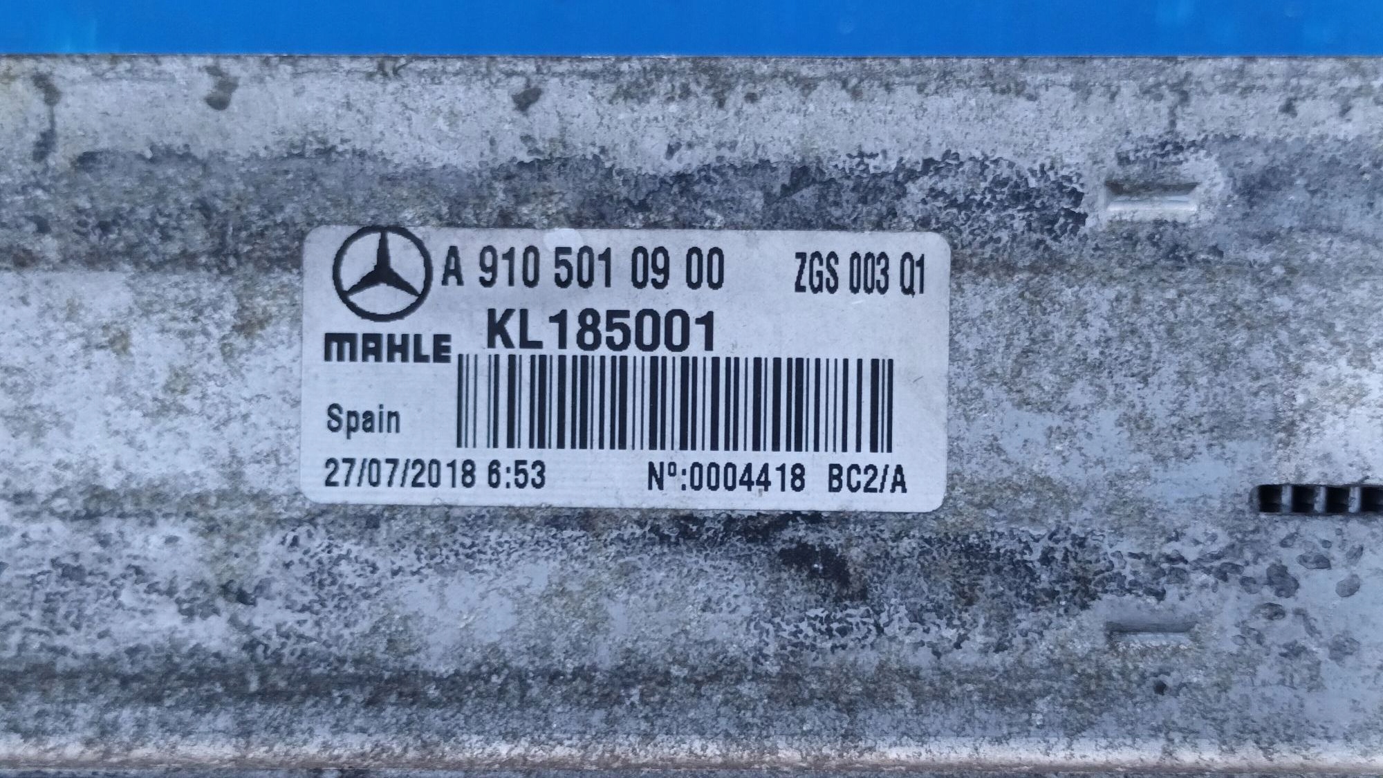 intercooler MERCEDES SPRINTER 2018->