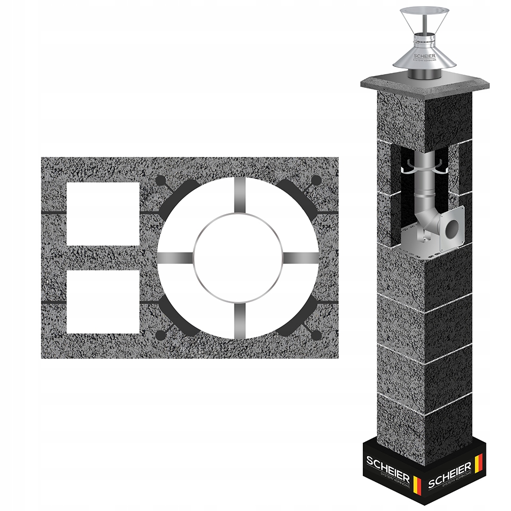 Systémový komínový systém Inox 80 14 m +2W