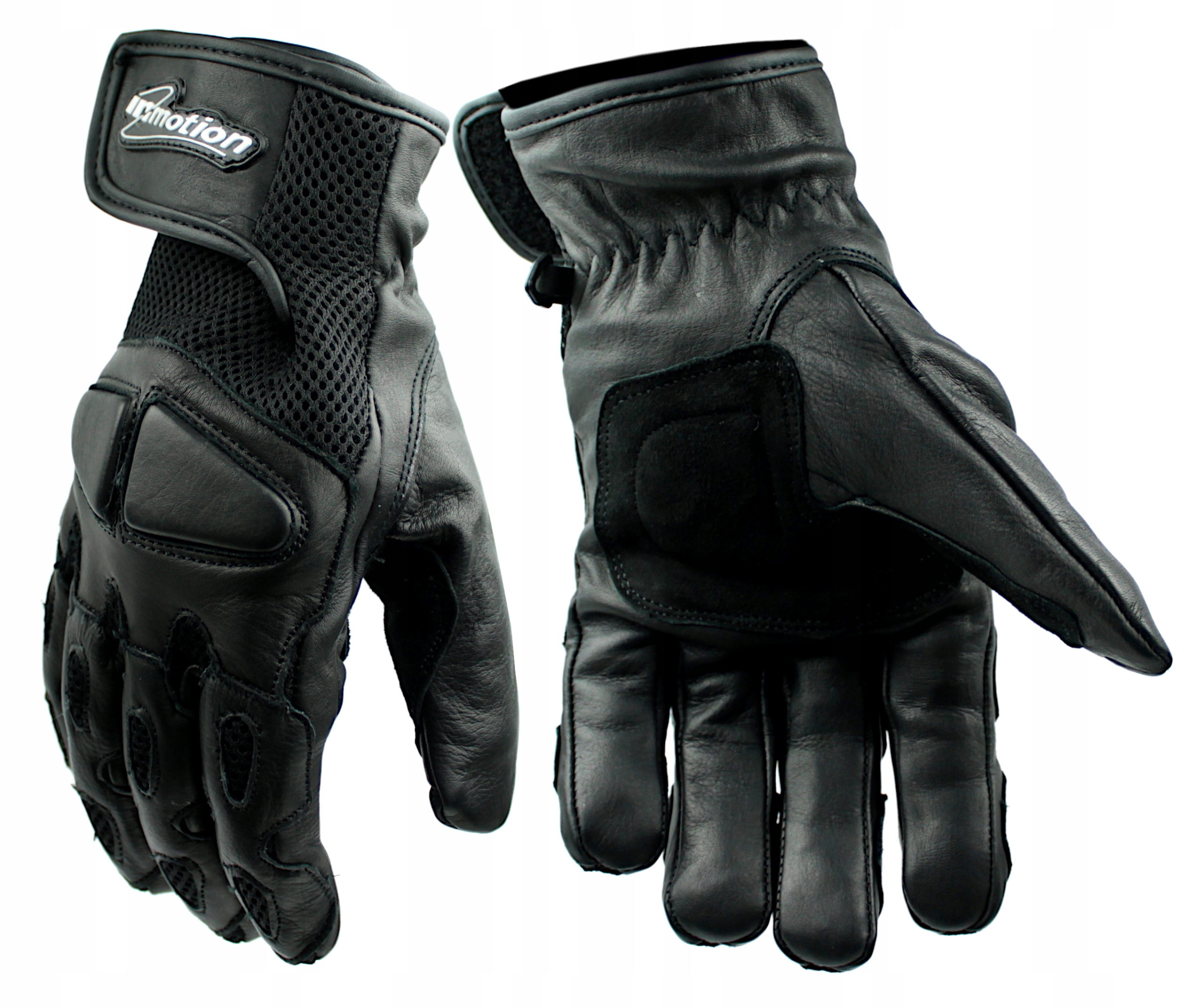 RĘKAWICE MOTOCYKLOWE PEŁNE SKÓRA SIATKA RĘKAWICZKI ROZMIAR XXL