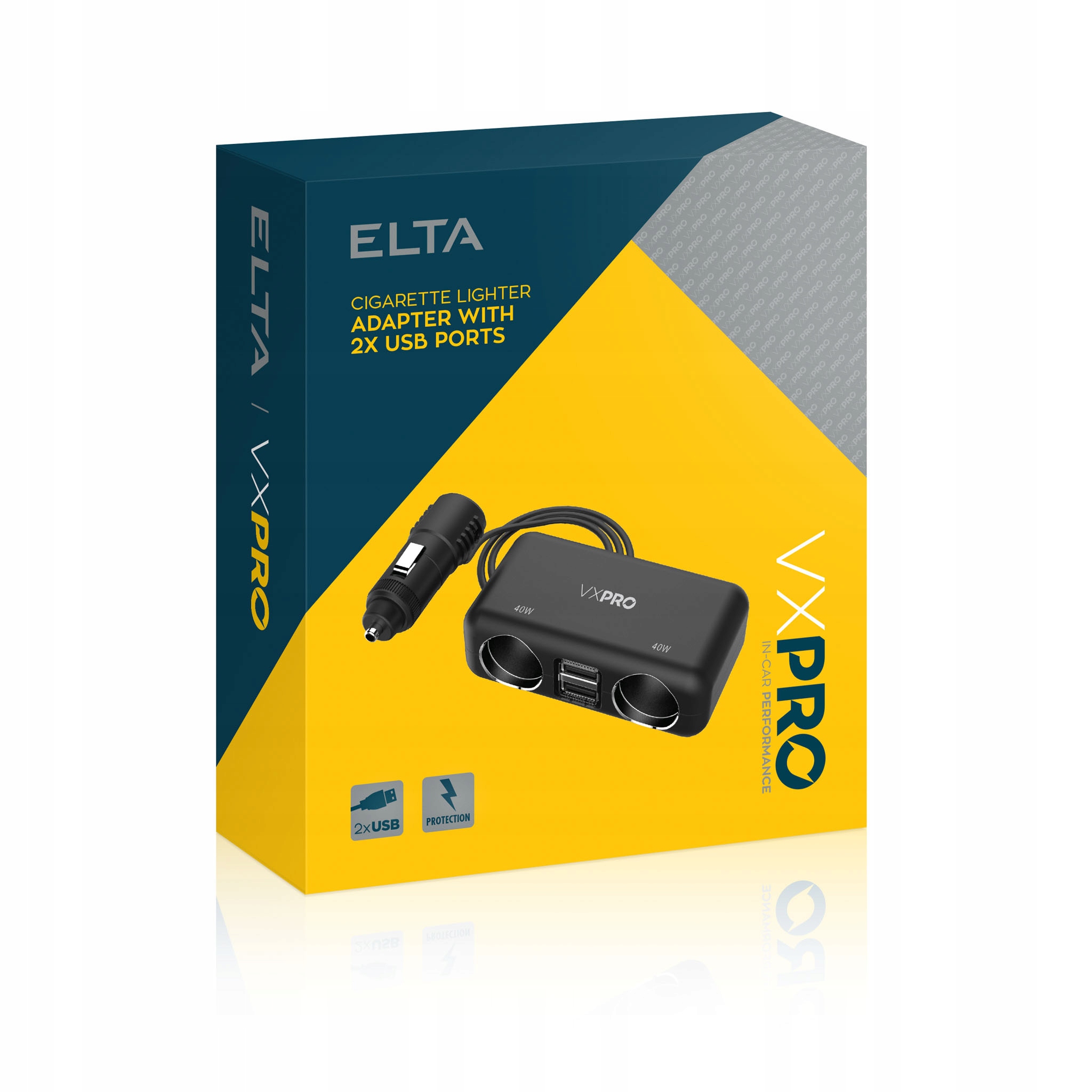 

Rozdzielacz Gniazda Zapalniczki 80W 12-24V 2xUSB