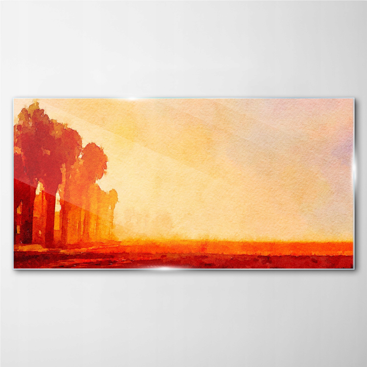 

Obraz szklany na ścianę Las pomarańczowy 100x50 cm