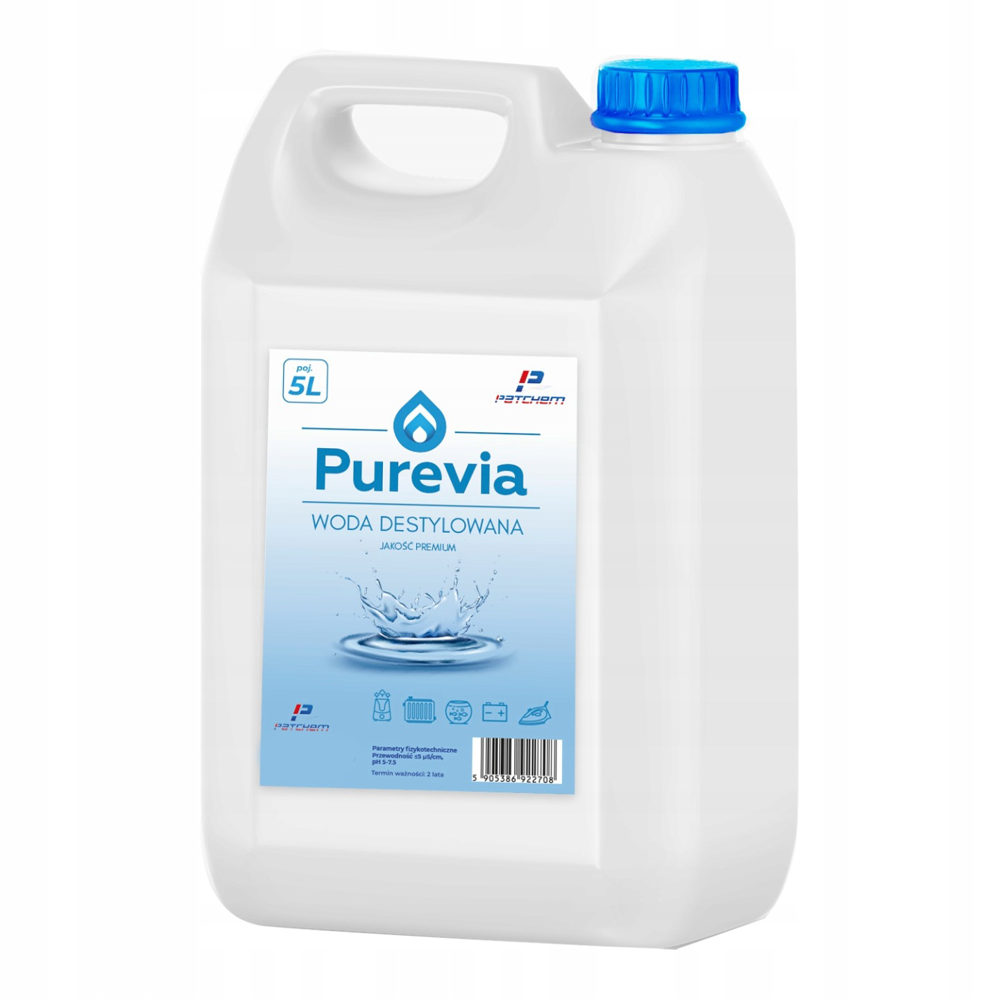 Woda Destylowana Ultra Czysta Purevia 5 L Akumulatorów autoklawu akwarium