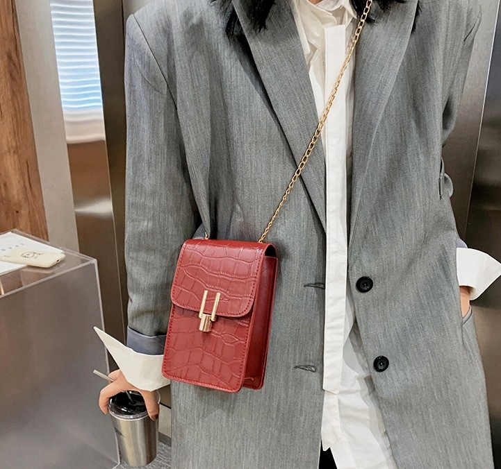 Torebka Kopertówka Listonoszka łańcuch na telefon Kolor okuć złoty