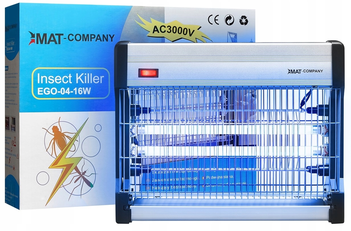 Insekticidní Lampa Na Komáry Hmyz Mouchy 100 m2 16 W