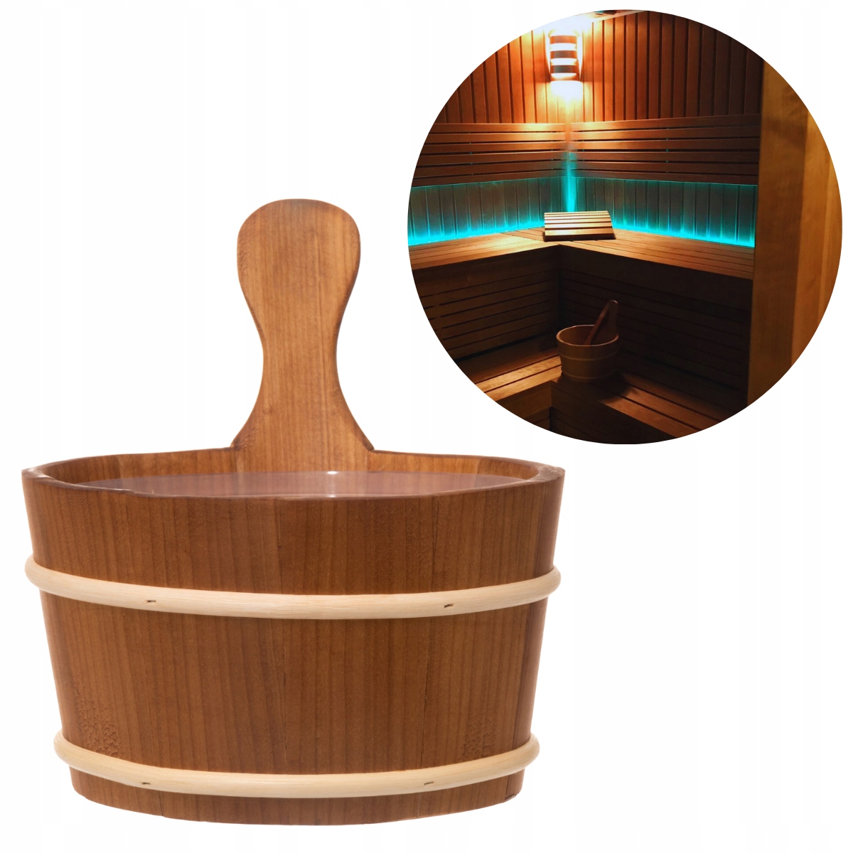 Ceber do sauny Termoolšové dřevo 4L Kbelík 4Living Sauna