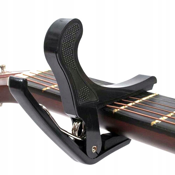 KAPODASTER CAPO DO GITARY AKUSTYCZNEJ KLASYCZNEJ CZARNY SZARY + KOSTKA Kod producenta GITCAPO-BS