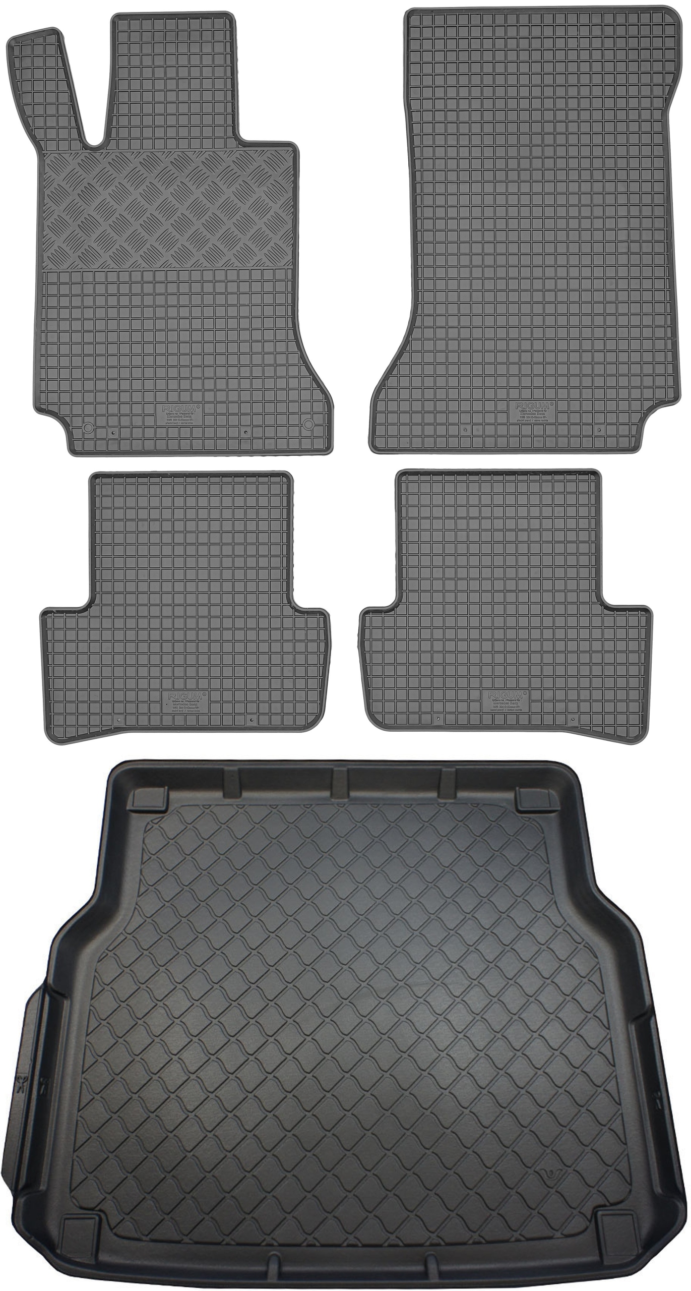 Mercedes C-Klasa W204 Kombi 07-14 Sada Gumové rohože rohož