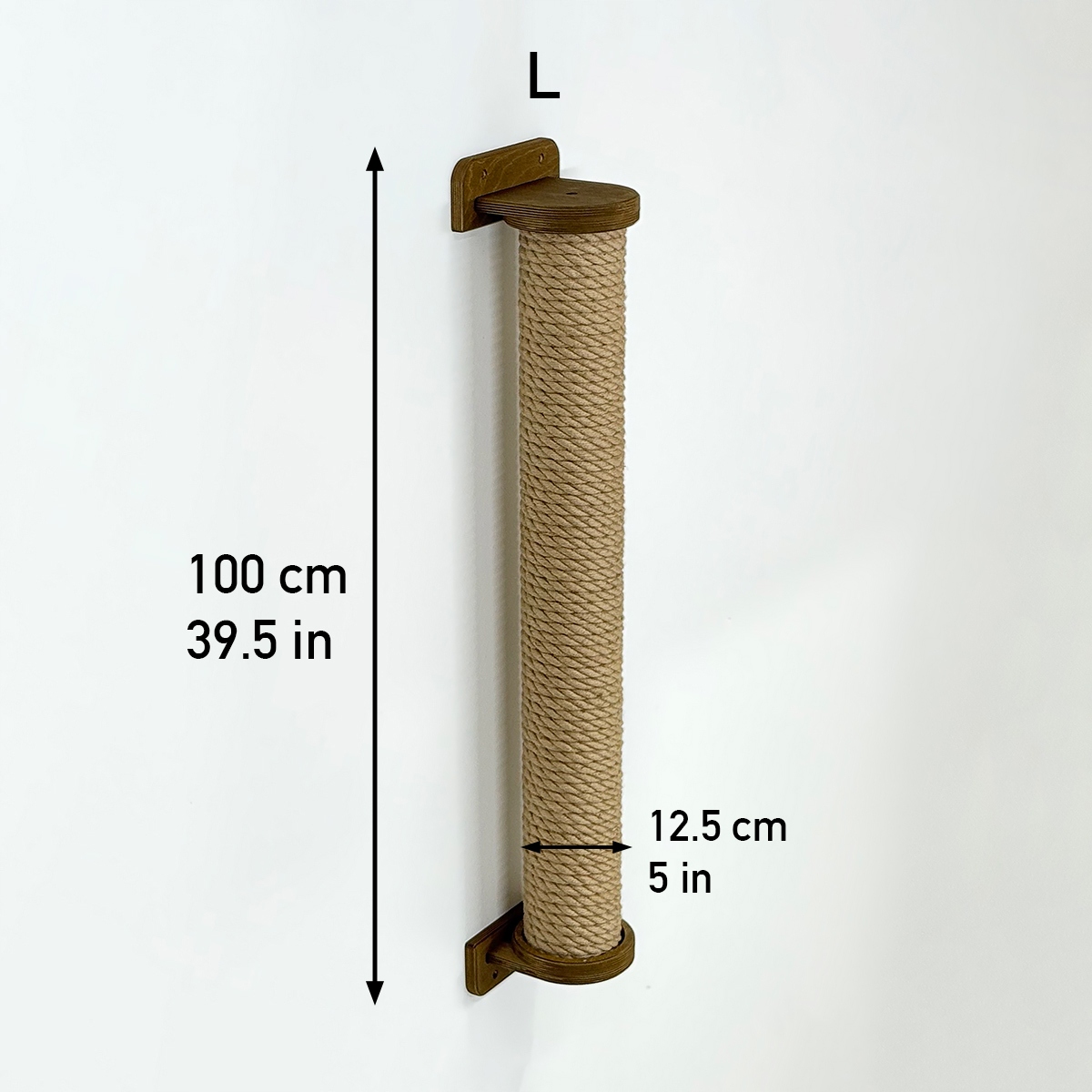 Levně Vertikální škrabadlo, nástěnné škrabadlo L-100 cm, sloupek pro kočky, velmi stabilní