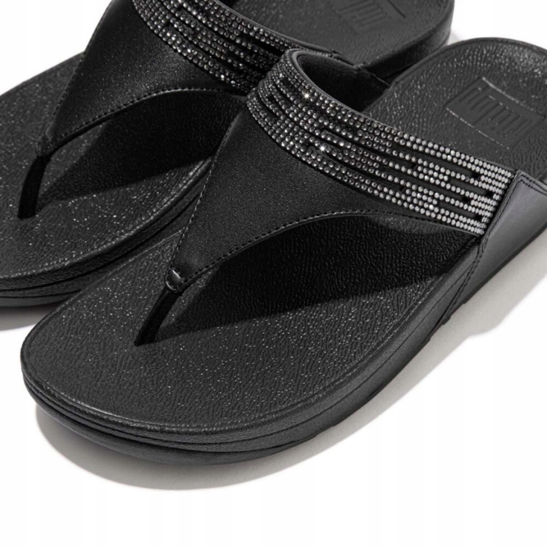 FitFlop Kožené sandály žabky Lulu Lasercrystal velikost 38 Přírodní kůže