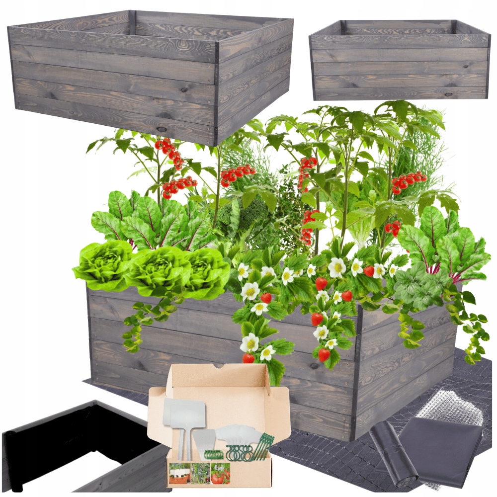 Zeleninová Zahrada záhon vyvýšený box pařeniště květináč impregnace 45x120x120