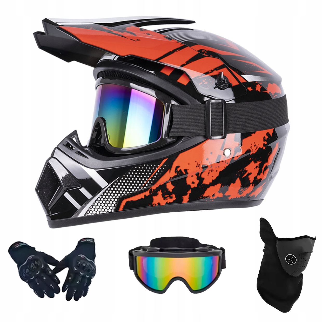 Helma Na Elektrickou Koloběžku Cross Enduro Quad Bmx Helma Brýle Rukavicexl