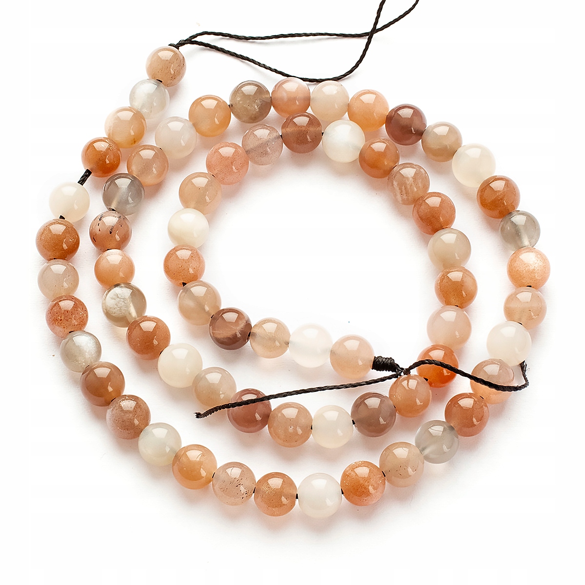 Korálky Přírodní Solární Kámen, Třída Aa, Kulaté, 6mm, 60ks/37cm/nit