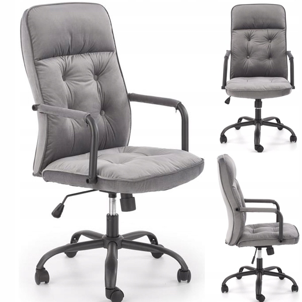 Fotel obrotowy do biura Colin pikowany popiel