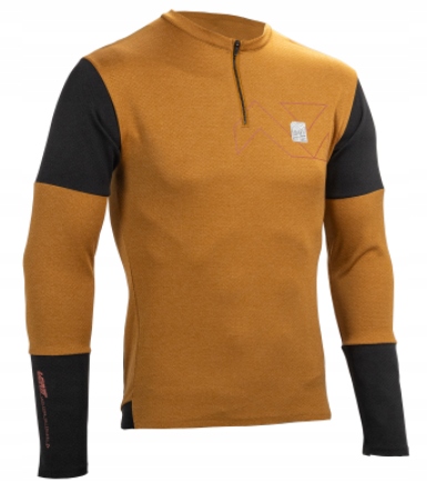 Cyklistický dres Leatt Mtb Trail 4.0 Peanut, velikost M, 1/3 kapsy