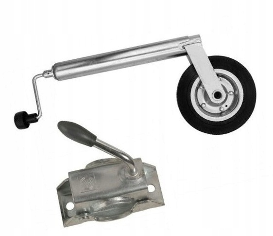 Kolečko pro manévrování fi48 s držákem pro přívěs odtahového vozu – kov, guma 200 kg