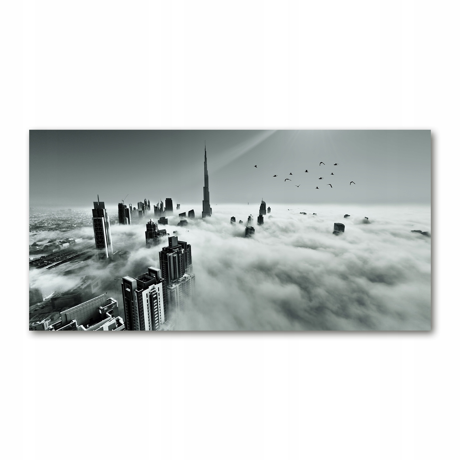 

Foto obraz szkło akryl Mgła nad Dubajem 120X60 cm