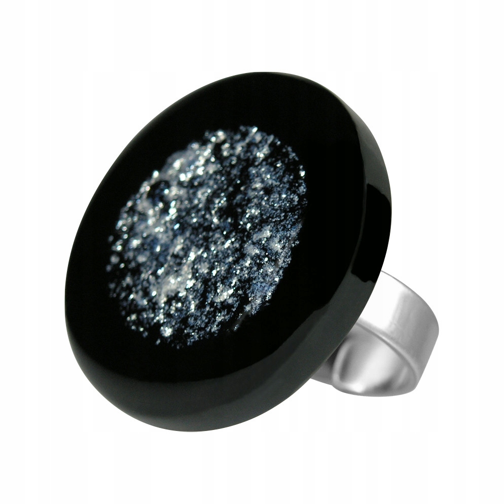 Prstýnek Harf černý dámský univerzální kroužek