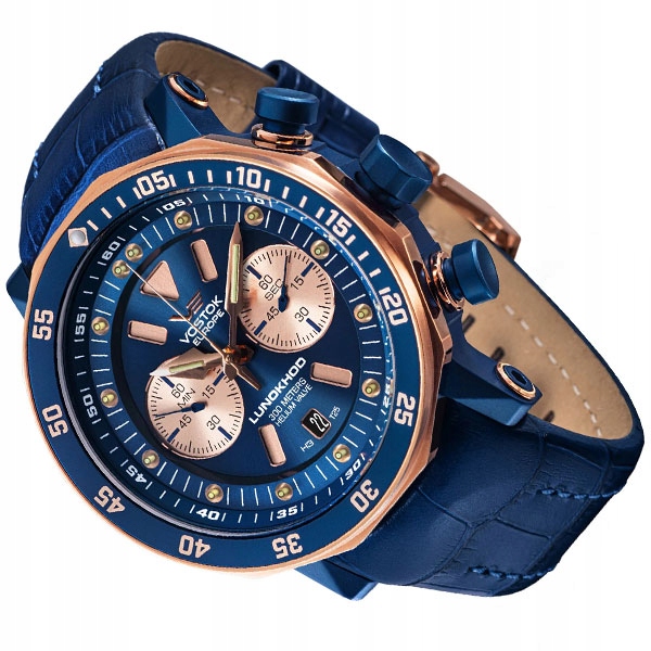 Pánské Hodinky Vostok Europe 6S21-620E631 LUNOKHOD-2 Modrý Potápěčský Set