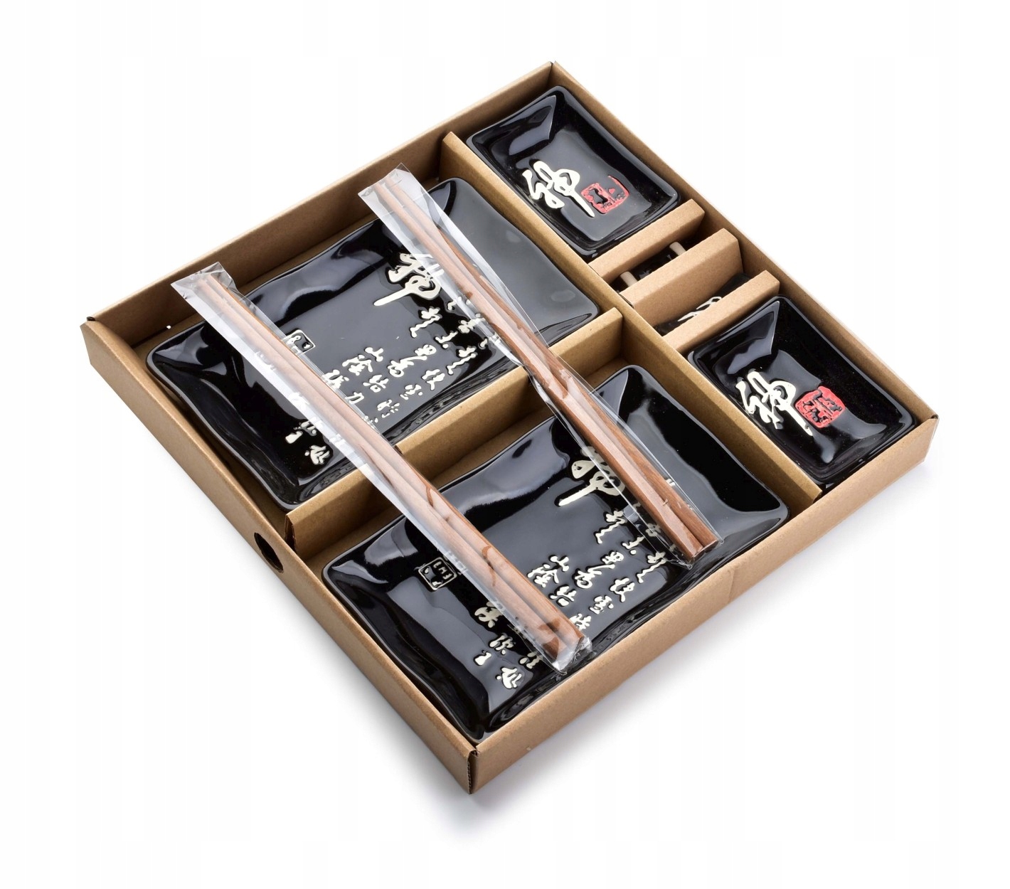 

Czarny Zestaw do sushi dla 2 osób 8 elementów