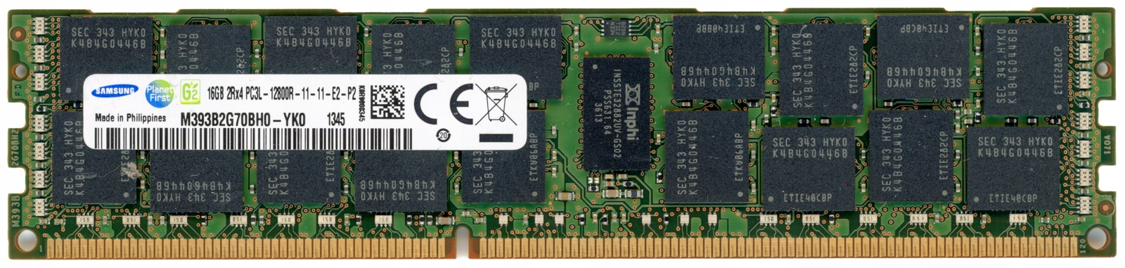 Sun 7018701 DDR3 16GB 1600MHz Reg Ecc M393B2G70BH0-YK0