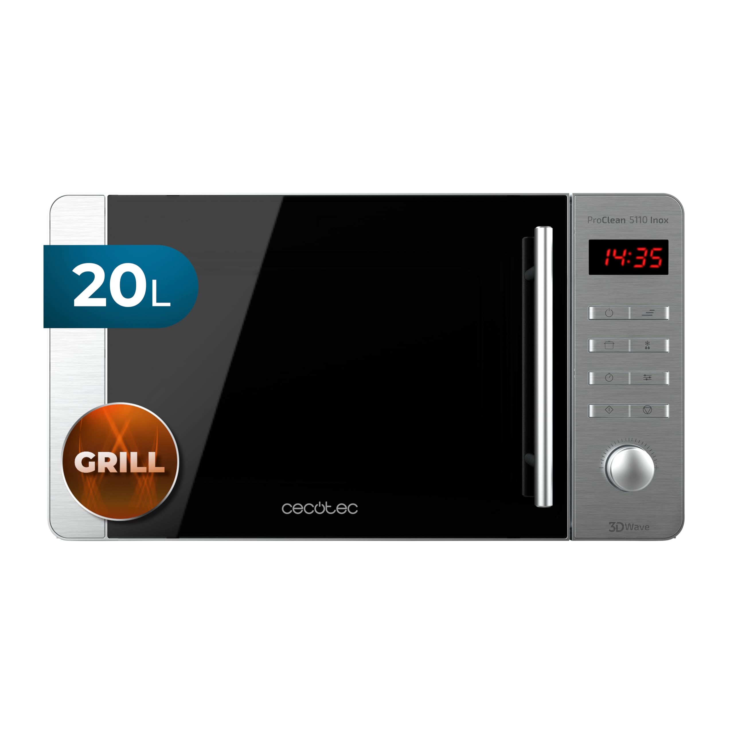 Cecotec Mikrovlnná trouba Pro Clean 5110 Inox 700 W stříbrná