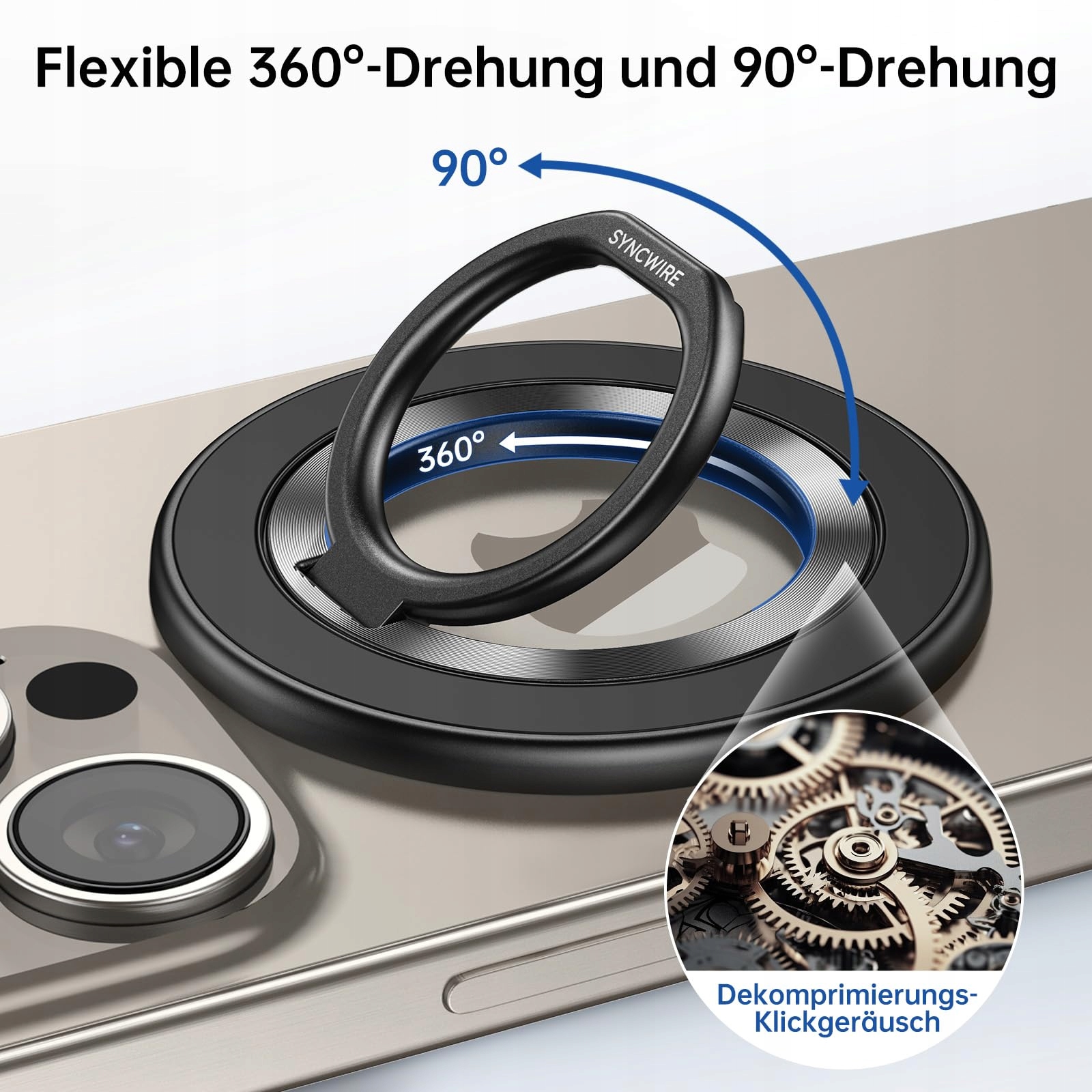 SYNCWIRE Magnetyczny Uchwyt Na Telefon 360 Stopni Do iPhone 15 14 13 12 — miniatura 2