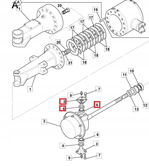 КОМПЛЕКТ ШТЫРЯ КРОССОВЕРА JCB 3CX 4CX 458/20061