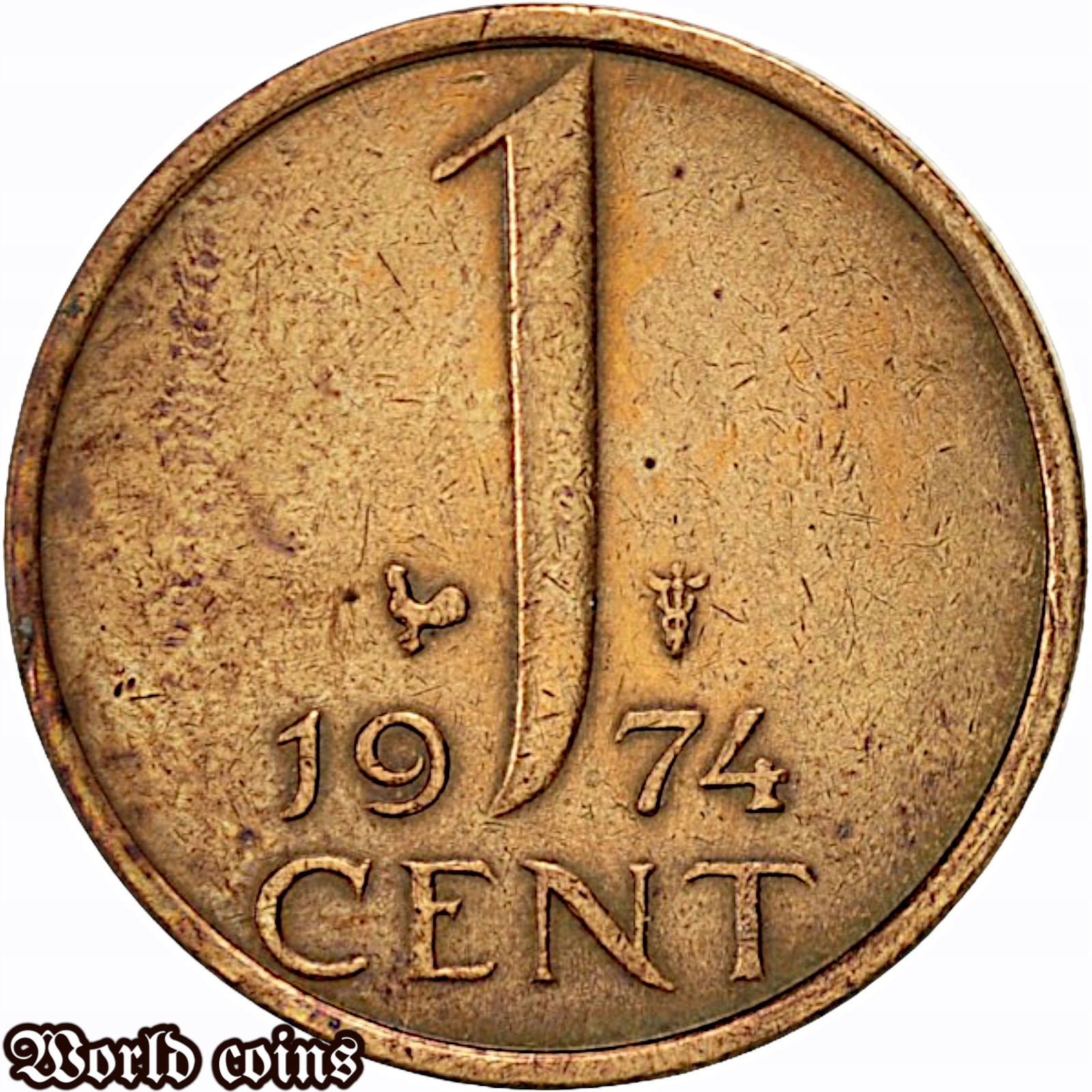 1 CENT 1974 HOLANDIA