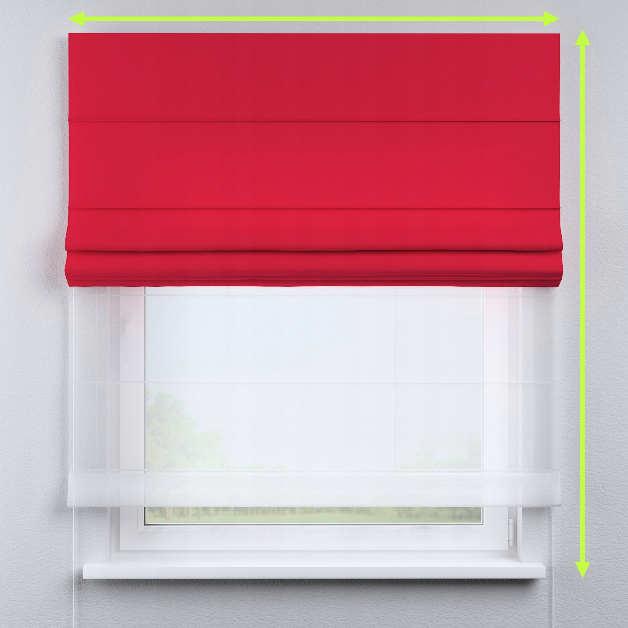 Hotová římská roleta Duo 100 x 180 cm červená