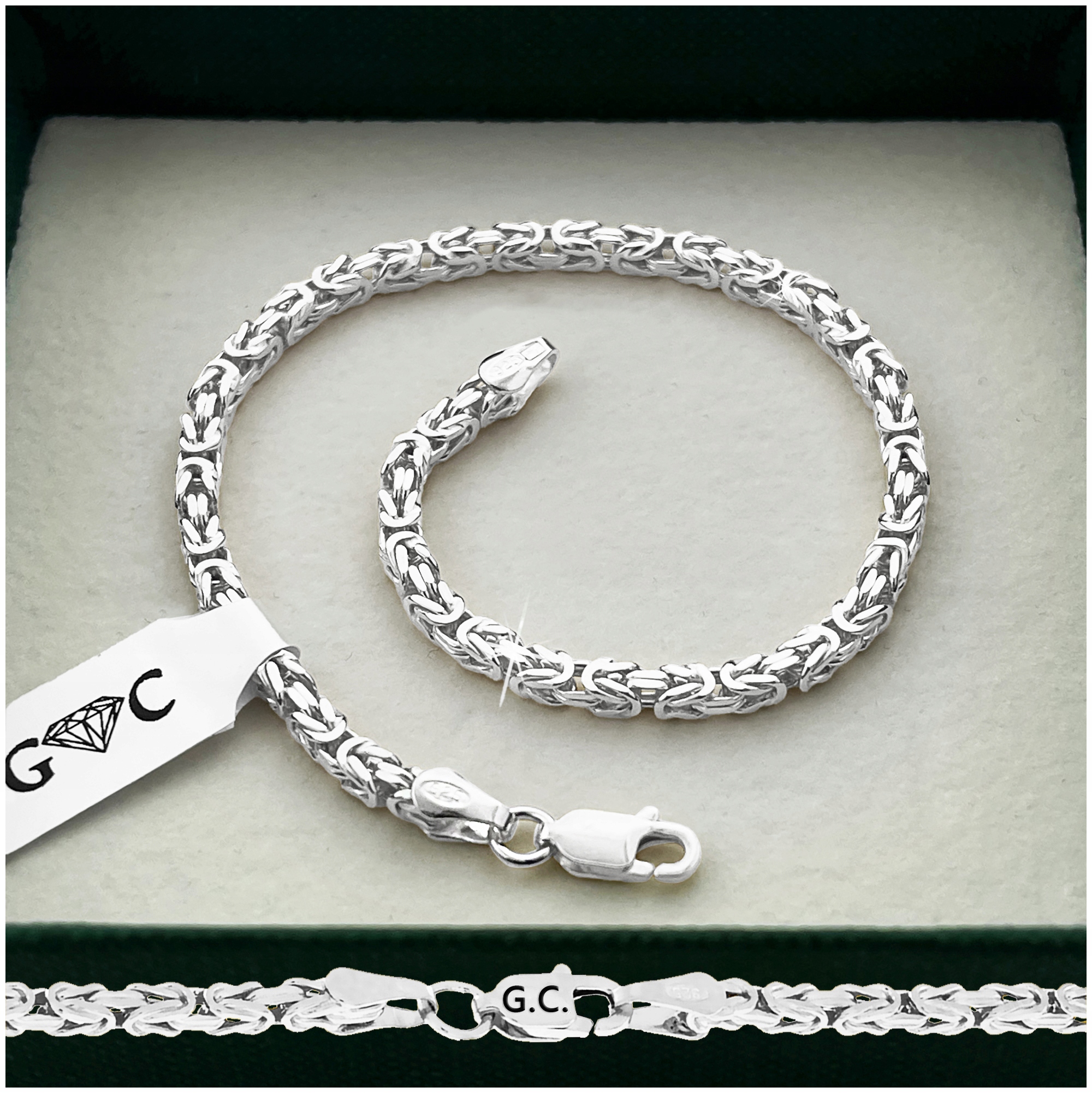 Stříbrný Pánský Náramek Královská Vazba 20 cm/2,8 mm Stříbro 925 Bonus