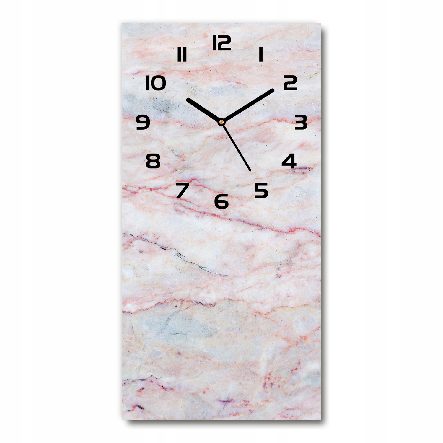 Moderný sklenený hodinový strojček Mramor pozadie 30x60 vertikálne