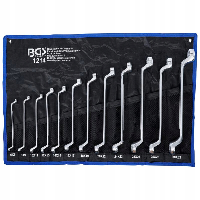 Sada 12 oboustranných očkových klíčů 6x7 30x32 mm Bgs 1214
