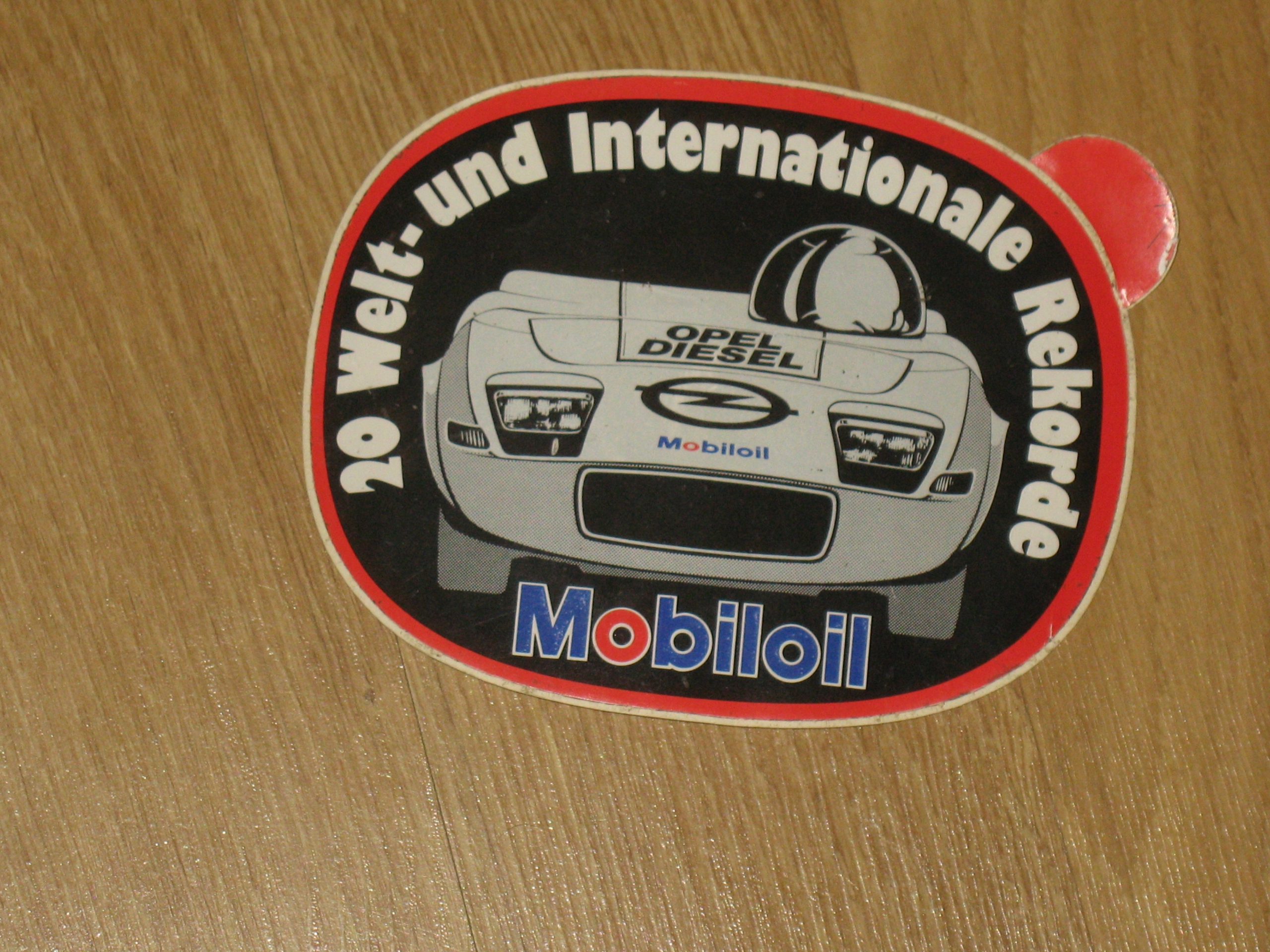 MOBIL OIL OPEL Diesel naklejka z PRL
