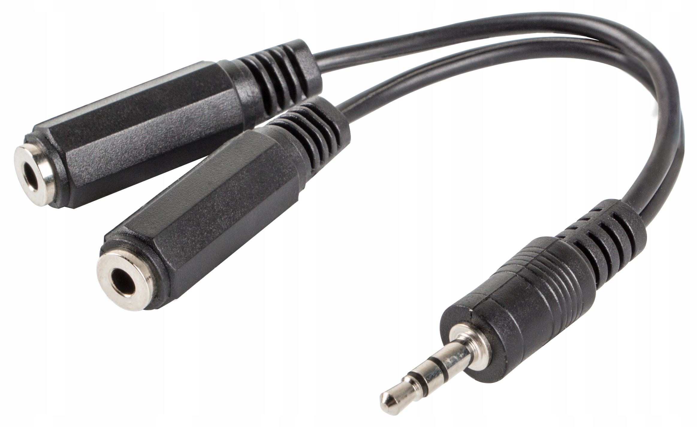 Lanberg adapter Jack Stereo(M)->Jack(F)x2 10cm