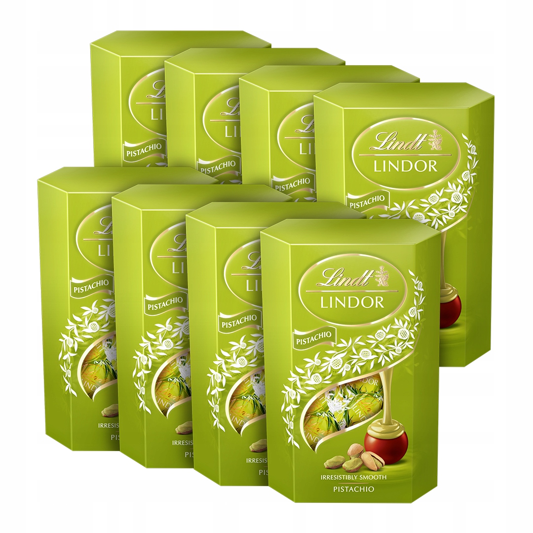 Zestaw pralin Lindt Lindor pralinki pistacjowe pistacje 8x200g