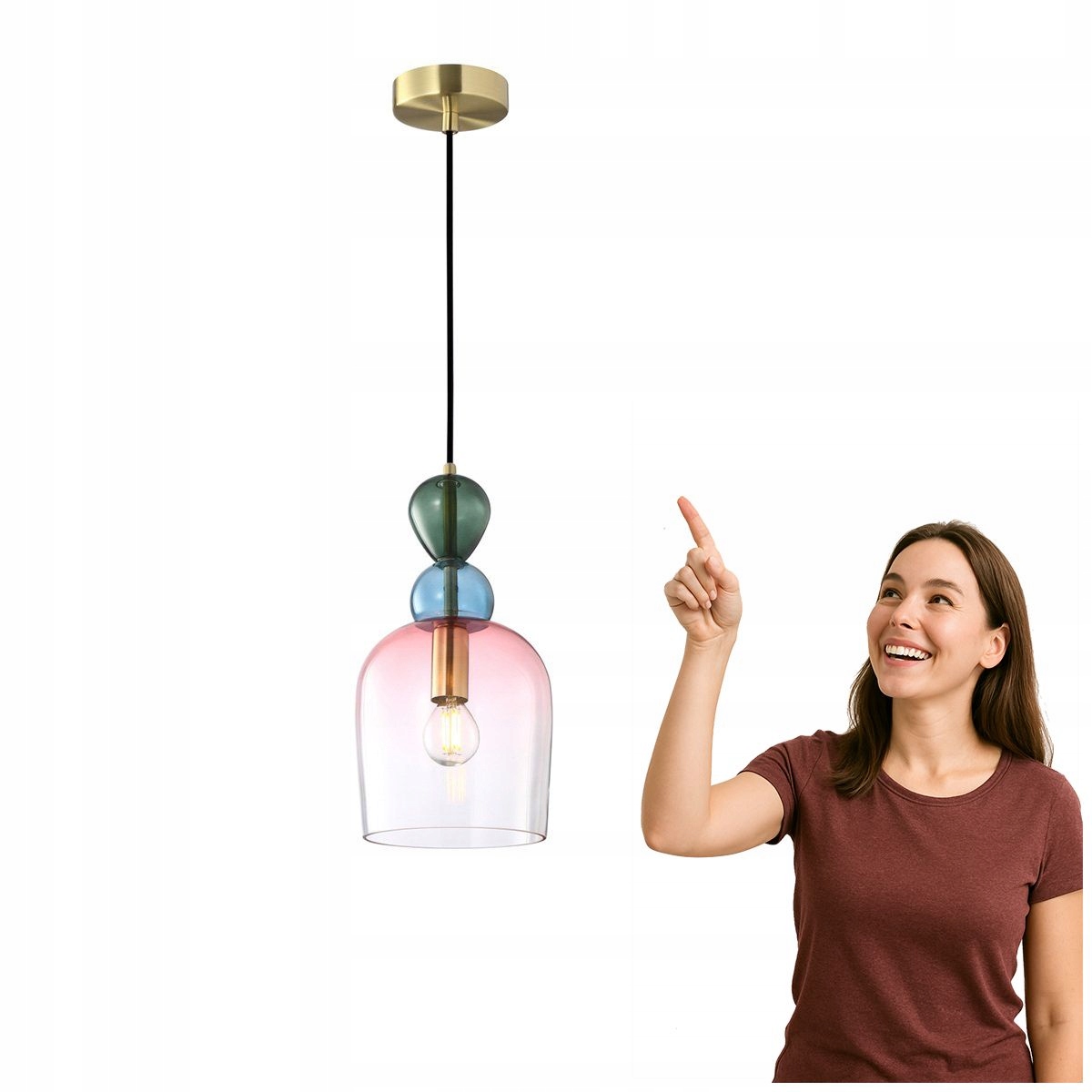 Závesná lampa Manso PND-37462B-MC-GD Italux